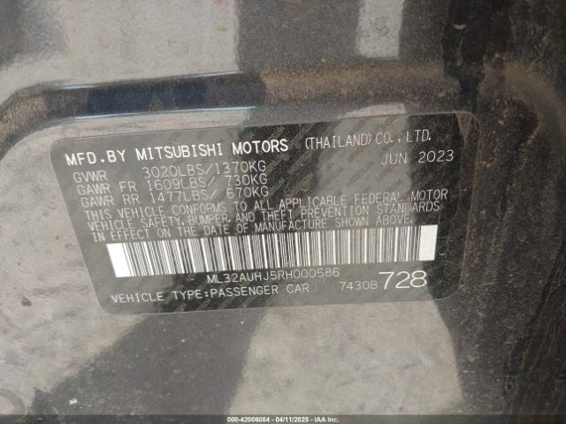 2024 MITSUBISHI MIRAGE ML32AUHJ5RH000586 Photo 8