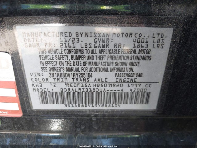 Nissan Sentra Sr Xtronic Cvt 2024 3N1AB8DV1RY255104 Image 9