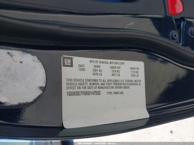 2006 CADILLAC DTS 1G6KD57Y66U147532 Photo 8