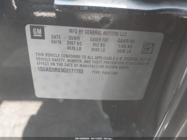 2016 CADILLAC ATS 1G6AG5RX8G0171783 Photo 8