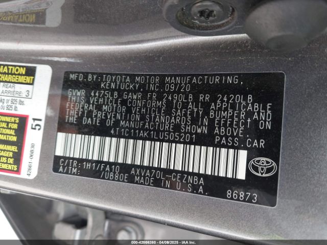 4T1C11AK1LU505201 Toyota CAMRY LE