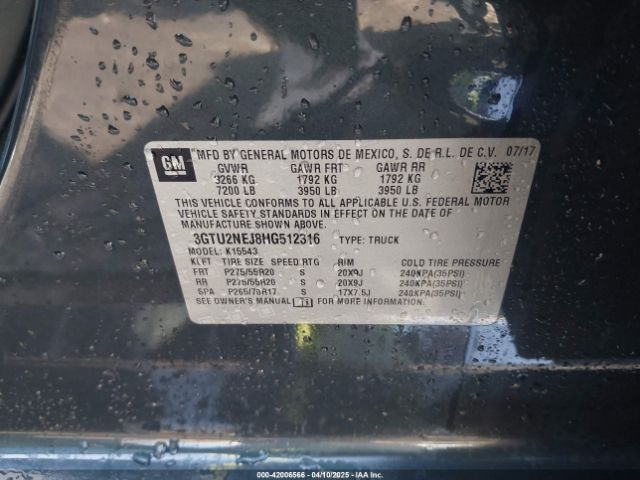 3GTU2NEJ8HG512316 GMC Sierra 1500 Slt