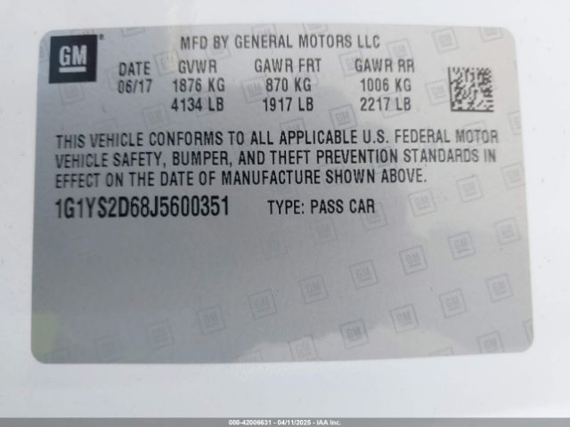2018 CHEVROLET CORVETTE 1G1YS2D68J5600351 Photo 8
