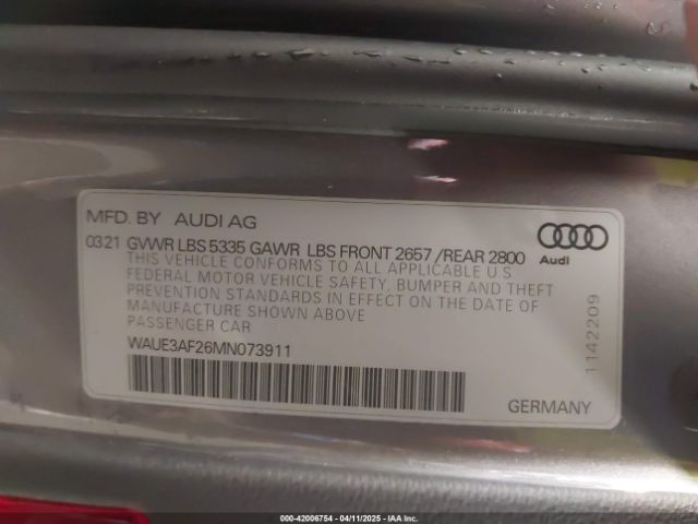 2021 AUDI A6 WAUE3AF26MN073911 Photo 8