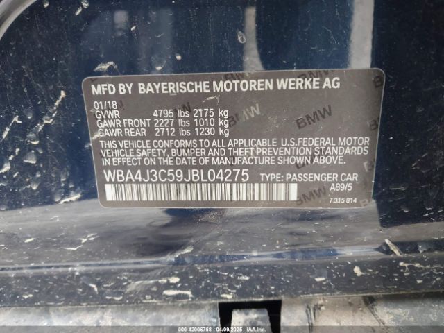 2018 BMW 430I GRAN COUPE WBA4J3C59JBL04275 Photo 8