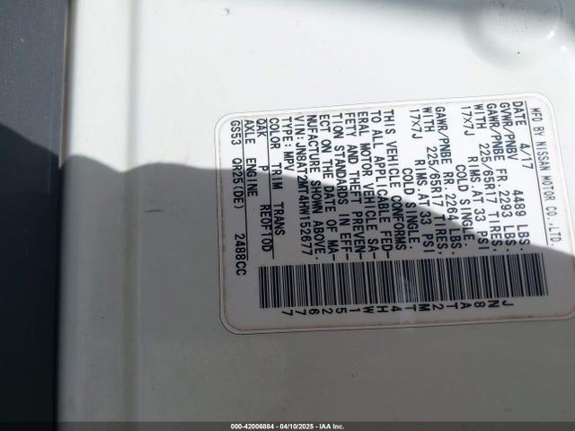 Nissan ROGUE SV 2017 JN8AT2MT4HW152677 Image 9