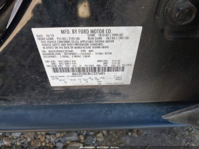 MAJ3S2KE8LC327685 Ford Ecosport Titanium