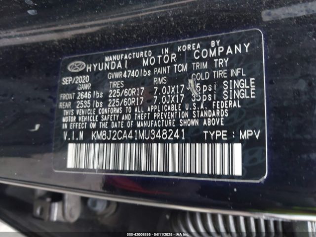 KM8J2CA41MU348241 Hyundai TUCSON SE