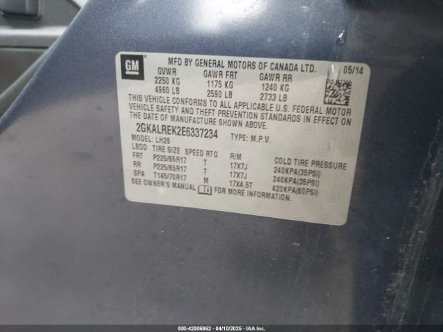 2GKALREK2E6337234 GMC Terrain Sle-2