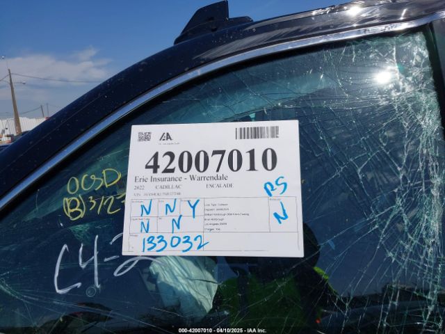 1GYS4LKL7NR127248 Cadillac Escalade Esv Premium Luxury
