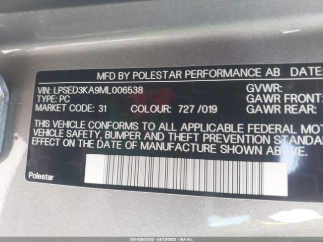 2021 POLESTAR 2 LPSED3KA9ML006538 Photo 8