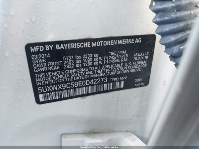 5UXWX9C58E0D42273 BMW X3 Xdrive28i
