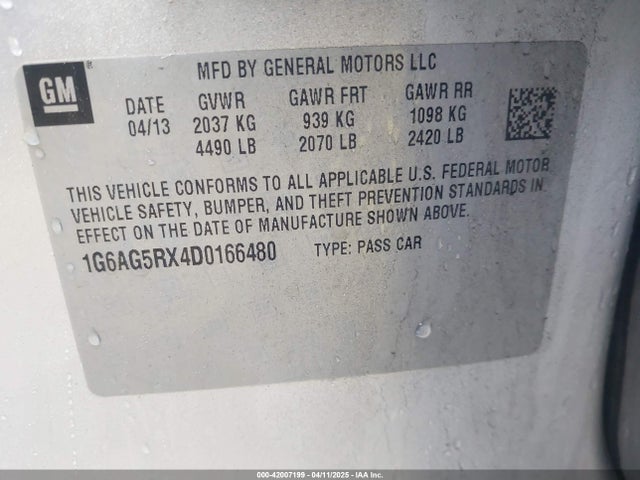 2013 CADILLAC ATS 1G6AG5RX4D0166480 Photo 8
