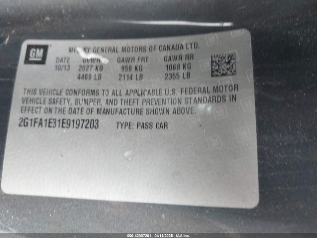 2G1FA1E31E9197203 Chevrolet Camaro 2ls