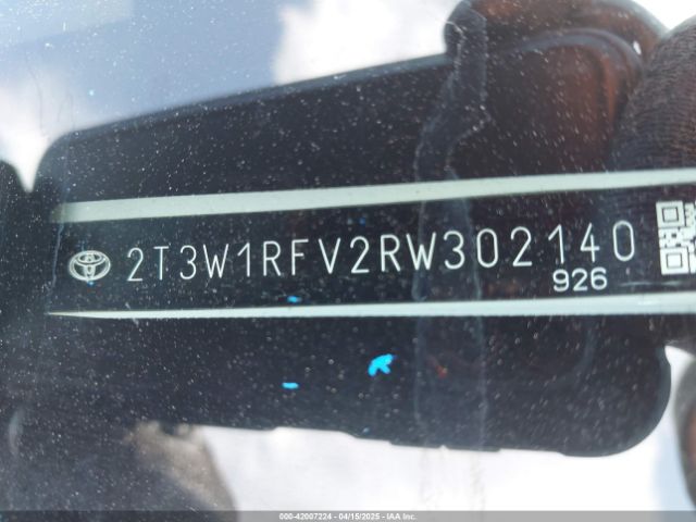2T3W1RFV2RW302140 Toyota Rav4 Xle