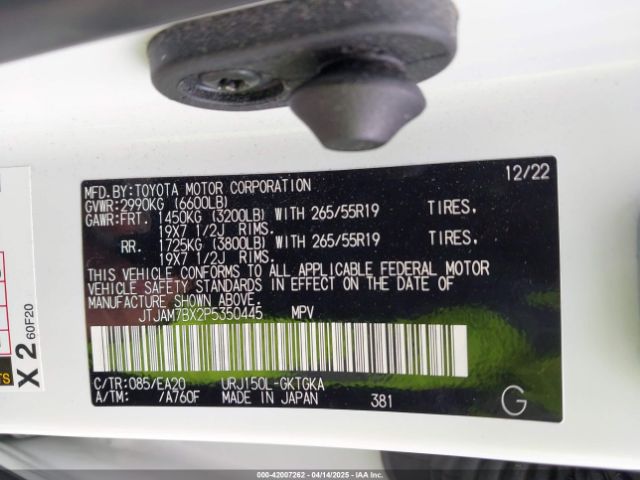 JTJAM7BX2P5350445 Lexus Gx 460 Premium