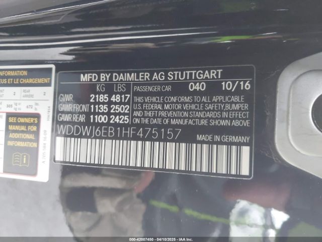 2017 MERCEDES-BENZ AMG C 43 WDDWJ6EB1HF475157 Photo 8