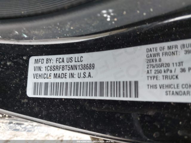 2022 RAM 1500 1C6SRFBT5NN138689 Photo 8