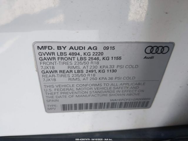 WA1EFCFS1GR006694 Audi Q3 2.0t Premium Plus