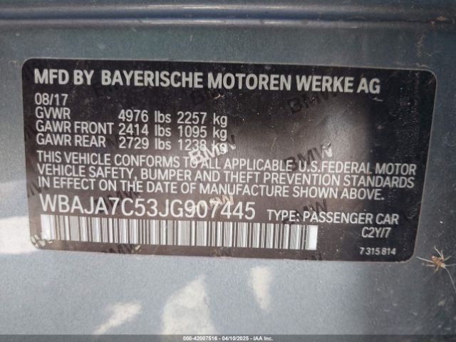WBAJA7C53JG907445 BMW 530i Xdrive