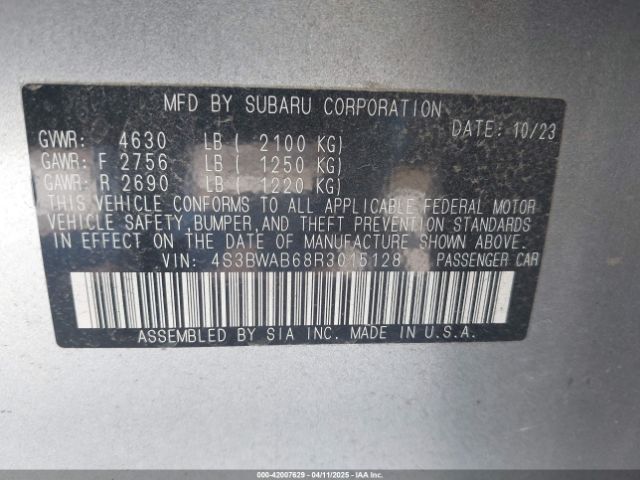 4S3BWAB68R3015128 Subaru Legacy