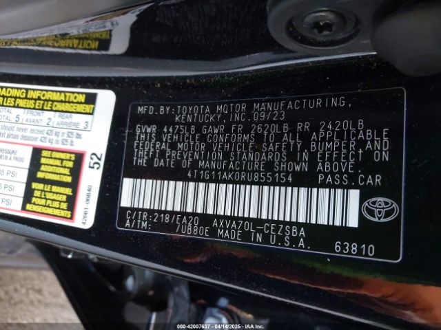 4T1G11AK0RU855154 Toyota CAMRY SE