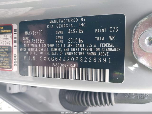 5XXG64J20PG226391 KIA K5 Gt-line