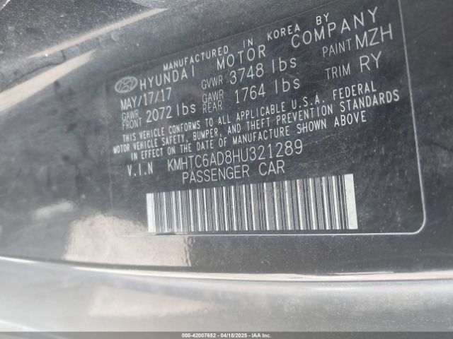 KMHTC6AD8HU321289 Hyundai Veloster Value Edition