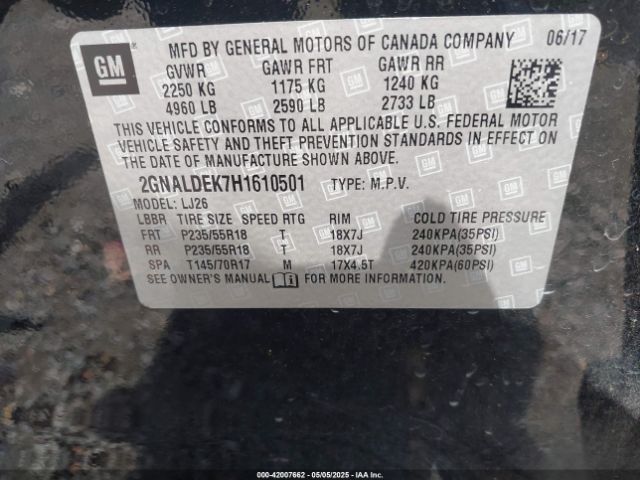 2GNALDEK7H1610501 Chevrolet Equinox Premier