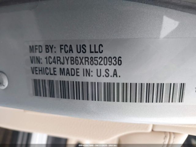 1C4RJYB6XR8520936 Jeep Grand Cherokee 4xe