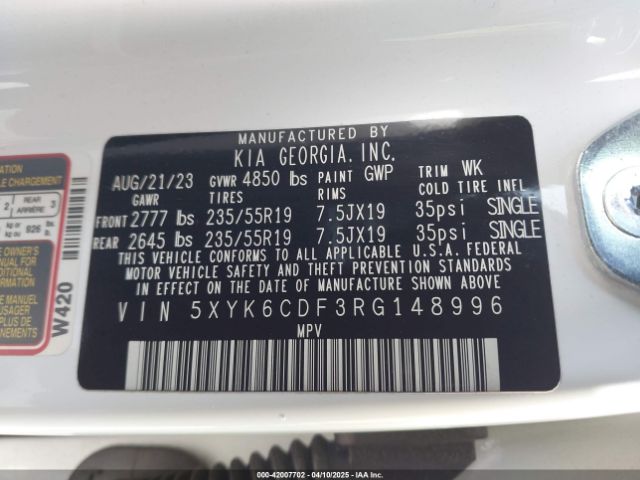 5XYK6CDF3RG148996 KIA Sportage X-line