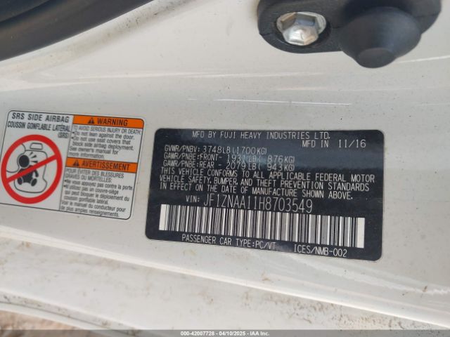 JF1ZNAA11H8703549 Toyota 86
