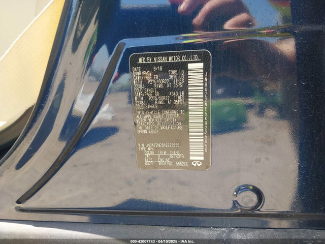 JN8AZ2NE5K9225656 Infiniti QX80 LUXE