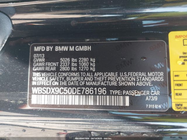 2013 BMW M3 WBSDX9C50DE786196 Photo 8
