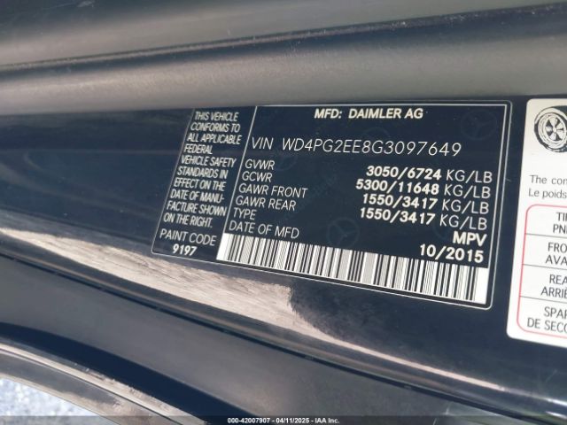 WD4PG2EE8G3097649 Mercedes-Benz Metris