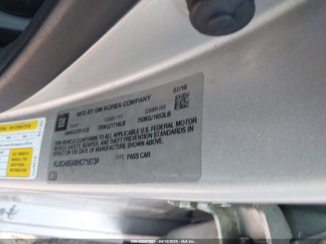 KL8CA6SA6HC718738 Chevrolet Spark Ls Manual