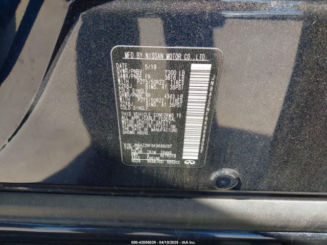 JN8AZ2NF6K9688057 Infiniti QX80 LUXE