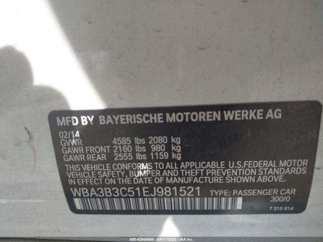 WBA3B3C51EJ981521 BMW 328i Xdrive