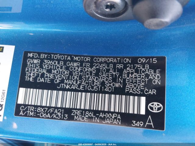JTNKARJE1GJ511401 Scion IM