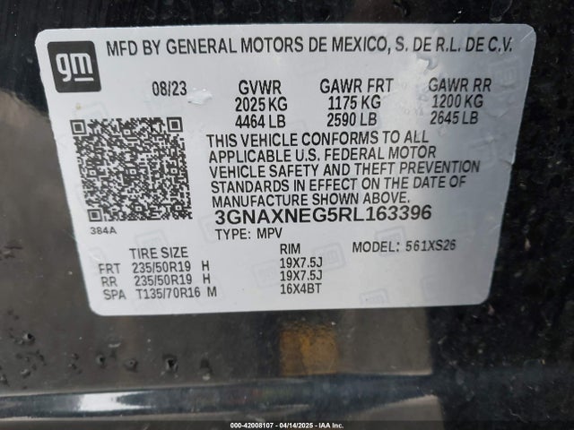 Chevrolet lsd 2024 3GNAXNEG5RL163396 Image 9