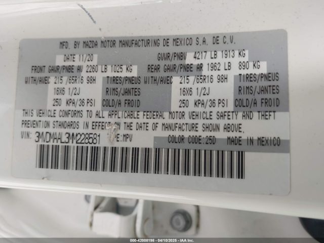 3MVDMAAL3MM228581 Mazda Cx-30 2.5 S