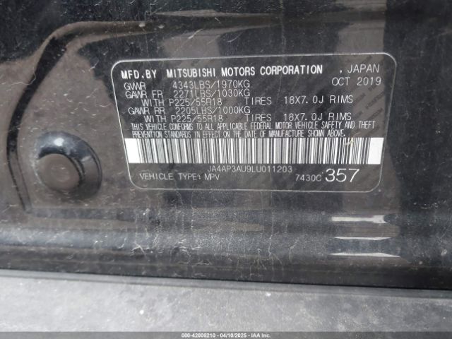 2020 MITSUBISHI OUTLANDER SPORT JA4AP3AU9LU011203 Photo 8