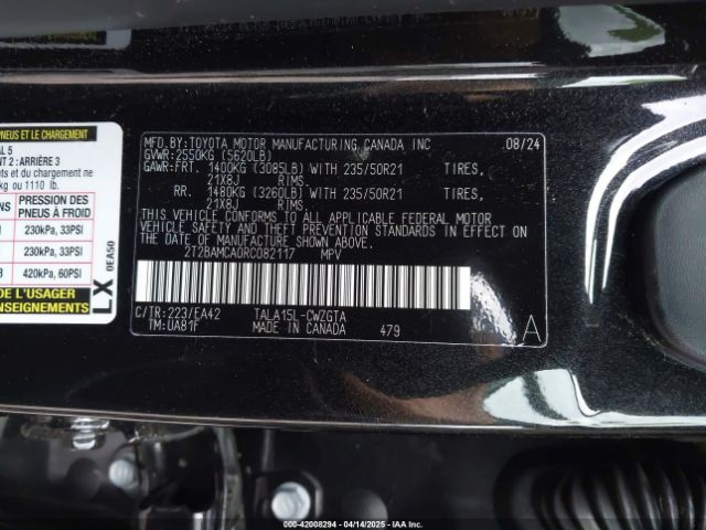 2T2BAMCA0RC082117 Lexus Rx 350 Premium
