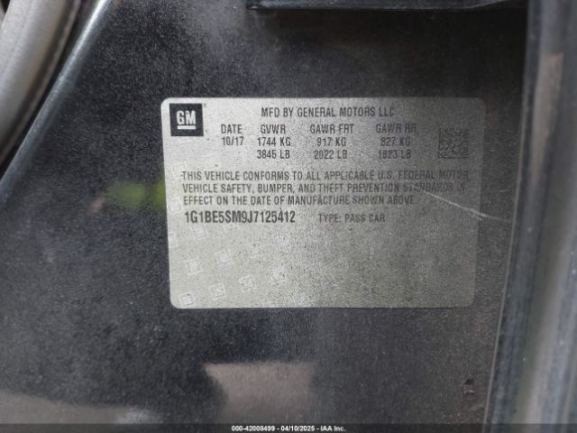 1G1BE5SM9J7125412 Chevrolet le2 -di: direct injection, vvt: variable valve timing, gen, alum