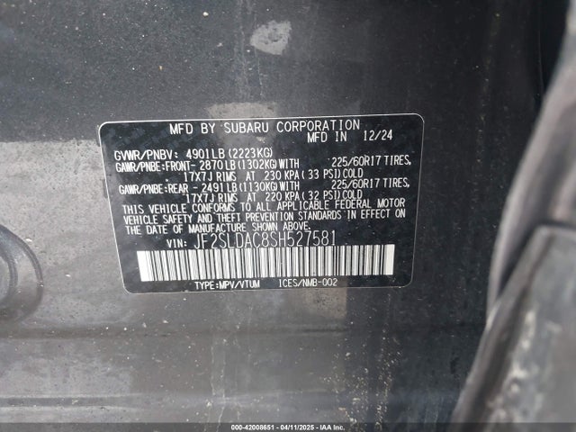 Subaru Forester 2025 JF2SLDAC8SH527581 Image 9