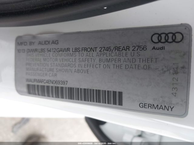 2014 AUDI A6 WAUFMAFC4EN069397 Photo 8
