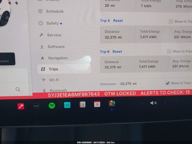 5YJ3E1EA6MF867643 Tesla MODEL 3