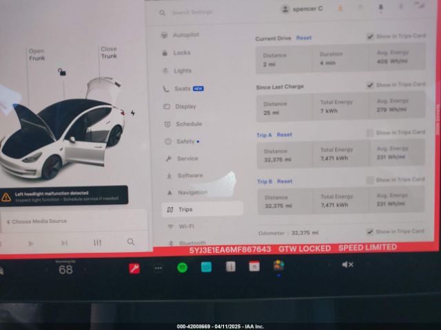 2021 TESLA MODEL 3 5YJ3E1EA6MF867643 Photo 6