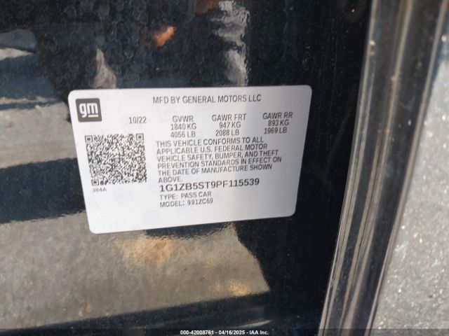 1G1ZB5ST9PF115539 Chevrolet Malibu Fwd Ls