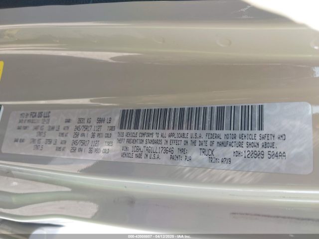 1C6HJTAG1LL173646 Jeep Gladiator Sport S 4x4